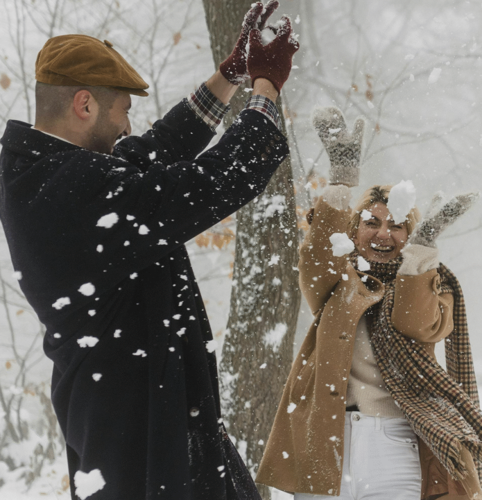 Couples can stay connected during cold winter months by intentionally carving out time for each other.
