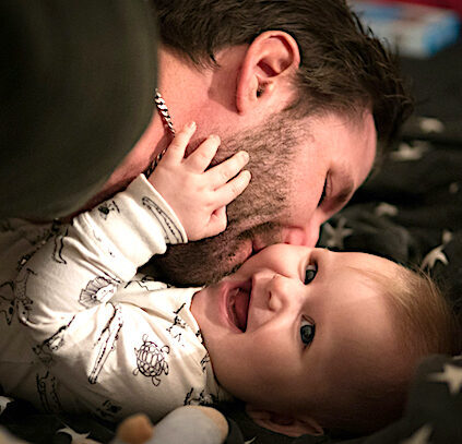 New fathers can get overwhelmed and depressed when their child is born.