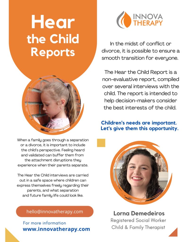 In the midst of conflict or divorce, the Hear the Child report helps decision makers consider the best interests of the child. Feeling heard and validated can buffer them from the attachment disruptions they experience when their parents separate.