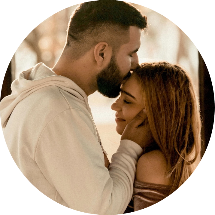 Loving couple in a healthy relationship