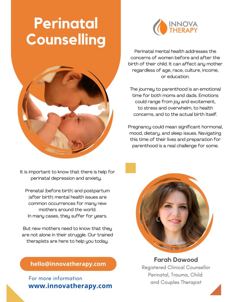 Counselling for moms and dads during pregnancy, and after birth. Learn ways to communicate effectively with each other to provide a loving and thriving environment that is optimum for healthy growth and development.